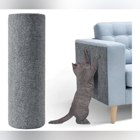 NWT Cat Scratching Mat furniture protector Roll of self adhesive Mat gray - Picture 1 of 9